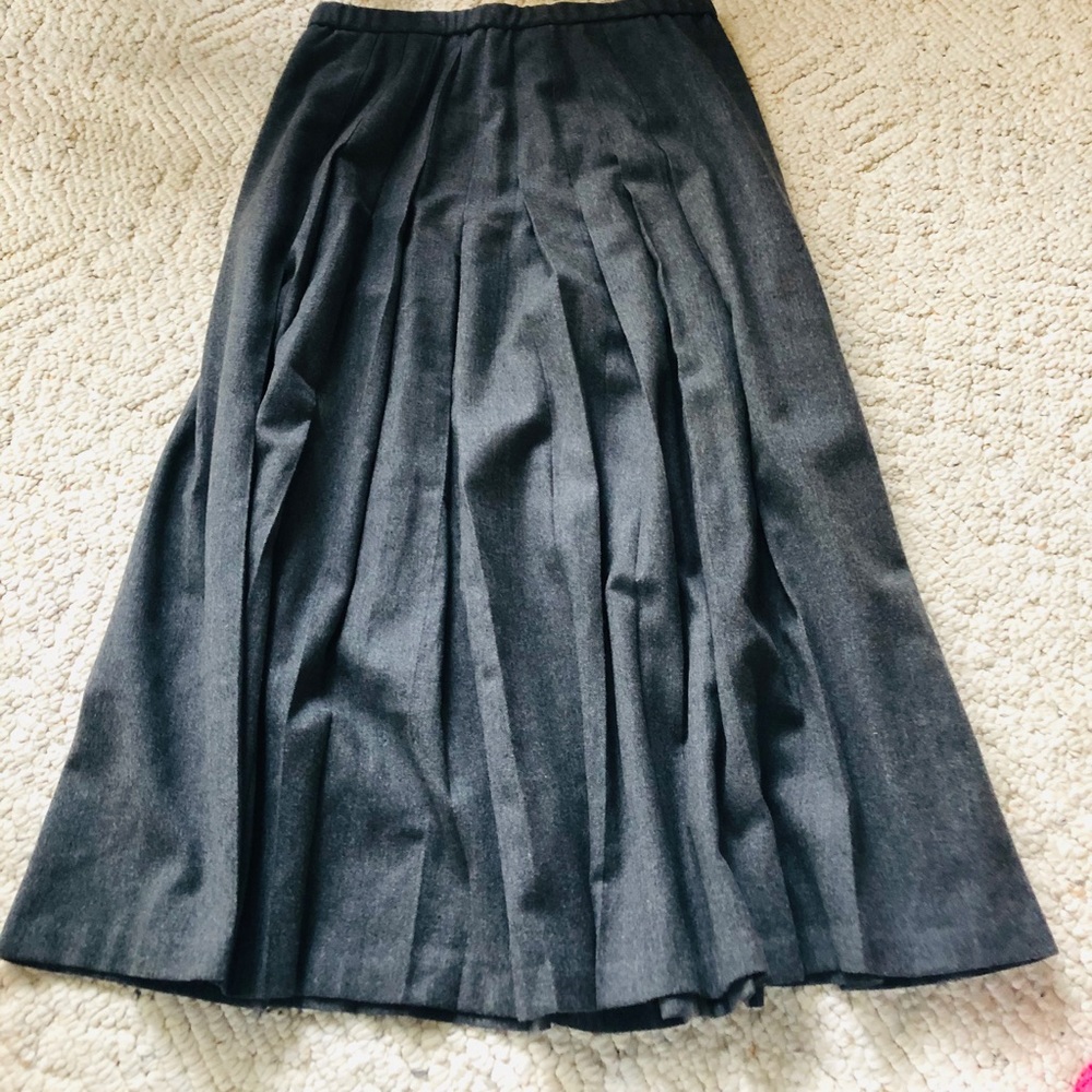 Vintage PENDLETON 100% Wool Grey Pleated Sz 14